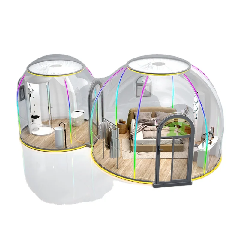 Custom Size Outdoor Igloo Tent 3.5m PC Clear Bubble Transparent Tent Waterproof Dome Tent for Casual Cafe