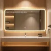 【Oro de lujo】Colgante horizontal: un solo toque + luz neutra (interruptor táctil + atenuación continua + espejo plateado sin cobre)