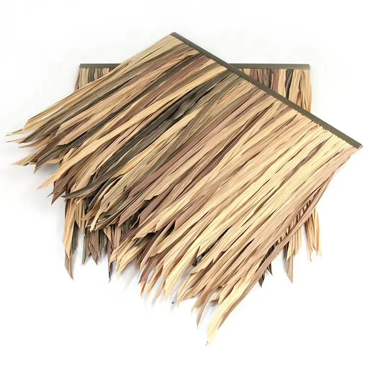 PE Fireproof Artificial Plastic Synthetic Palm Leaves Thatch Roofing