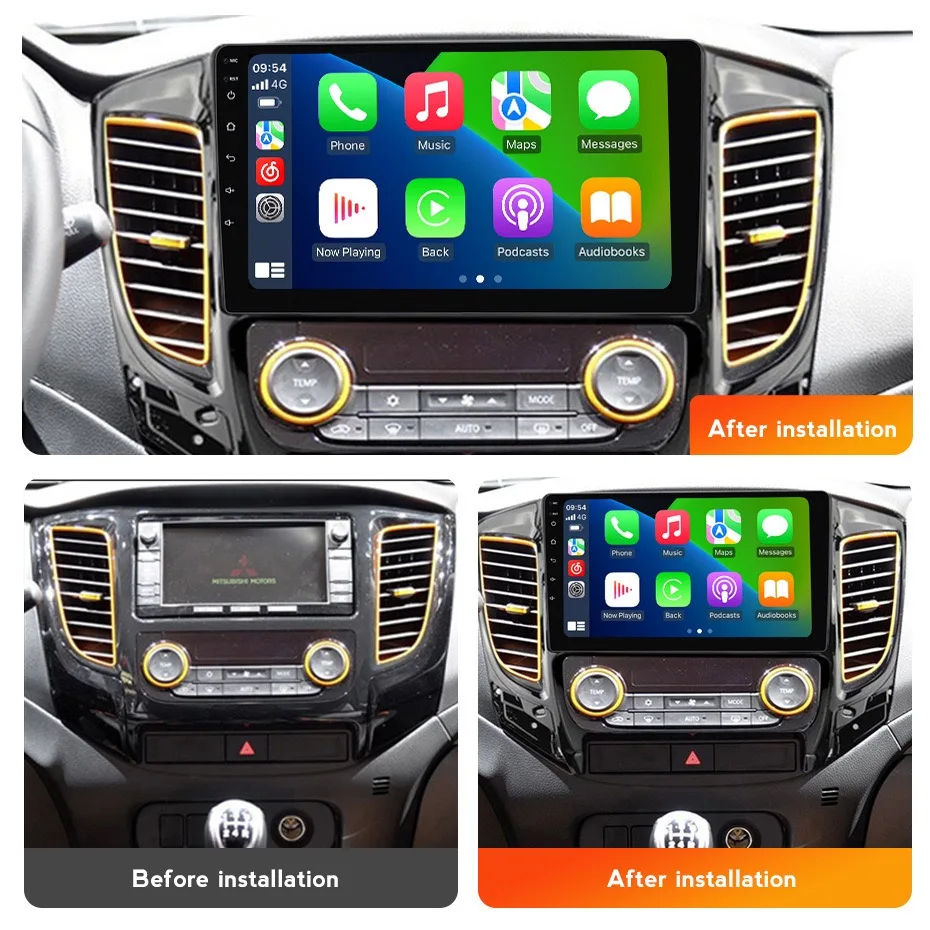 MeiHua 9" Universal Portable Android Multimedia Player for Mitsubishi L200 Triton Pajero DVD Radio Stereo GPS Navigation DSP DVD