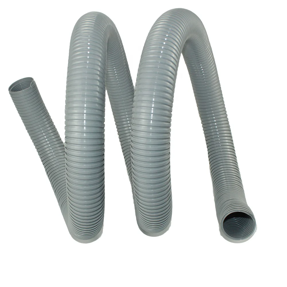 PVC Semi-Rigid Interlocked Flex Ducting Hose Plastic Tubes That Maintain Shape and Rigid Bend Interlocked Plastic Tubes
