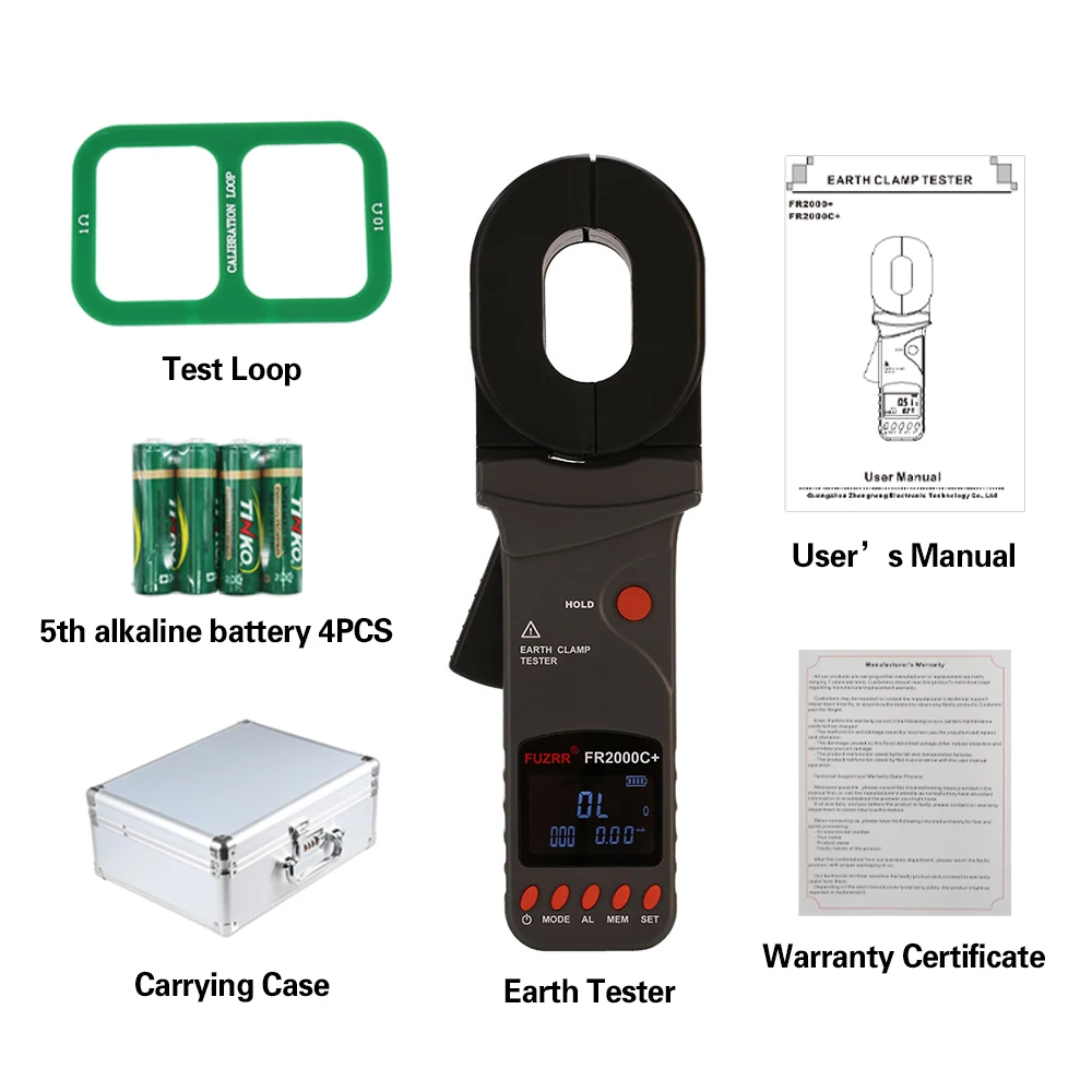 Fr2000a+ Clamp Meter Earth Ground Resistance Tester 0-200 Ohm Factory ...