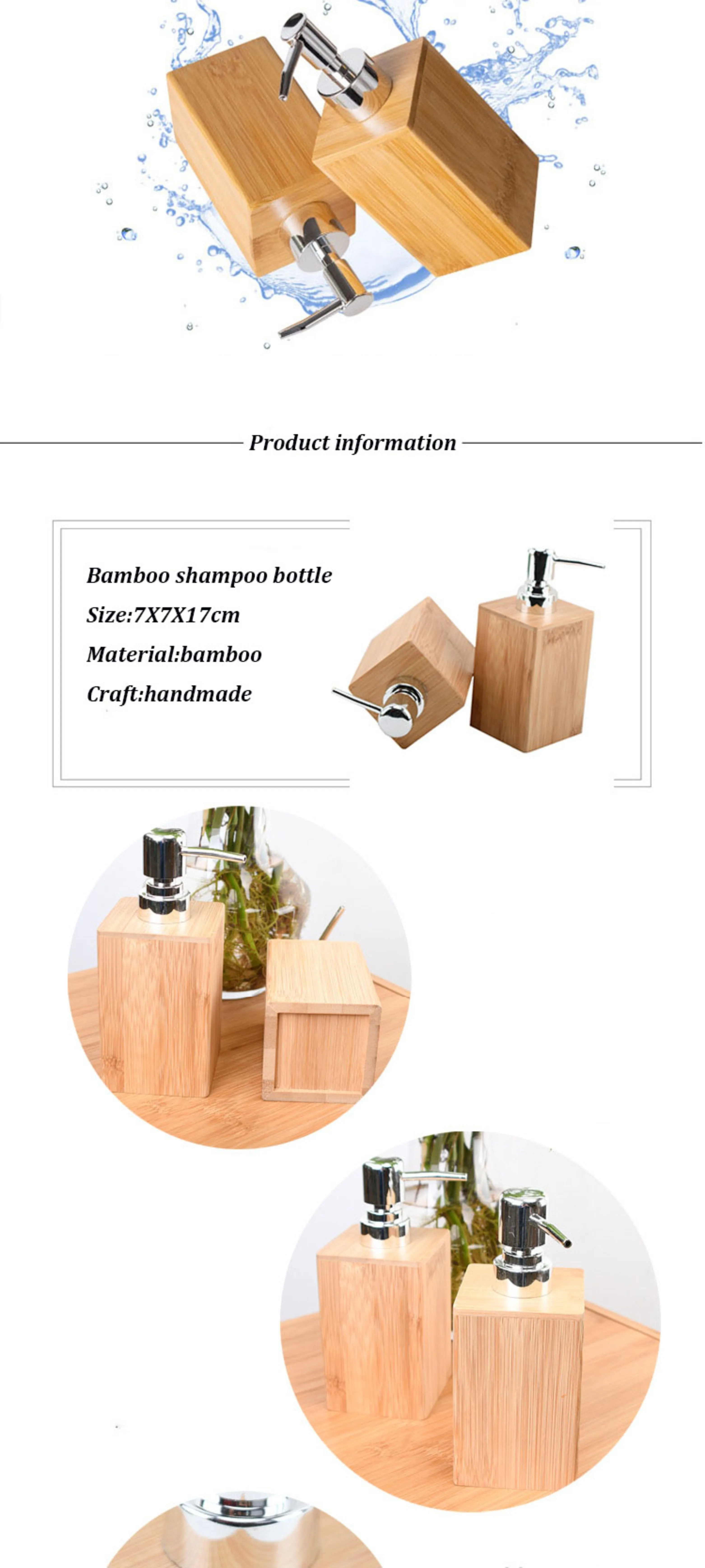 Bamboo Dish Soap Dispenser For Kitchen Sink Bathroom Soap And Lotion