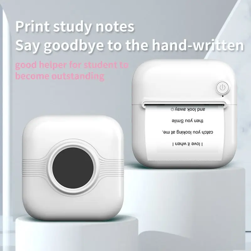 Mini Wireless Study Thermal Pocket Receipt Inkless Printer Portable Rechargeable Printer for Student J1