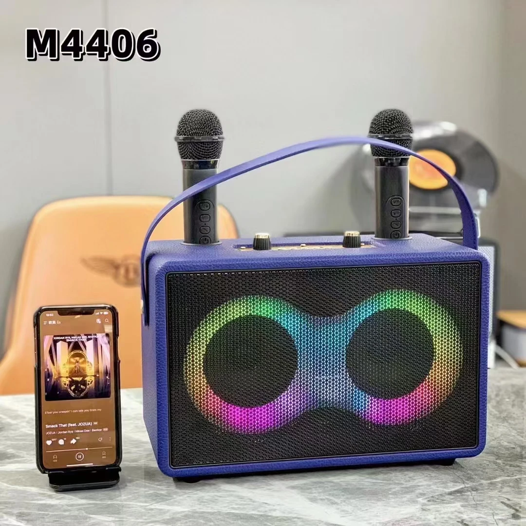 M4406 Dual Microphone Karaoke Bluetooth Speaker - Wireless 4