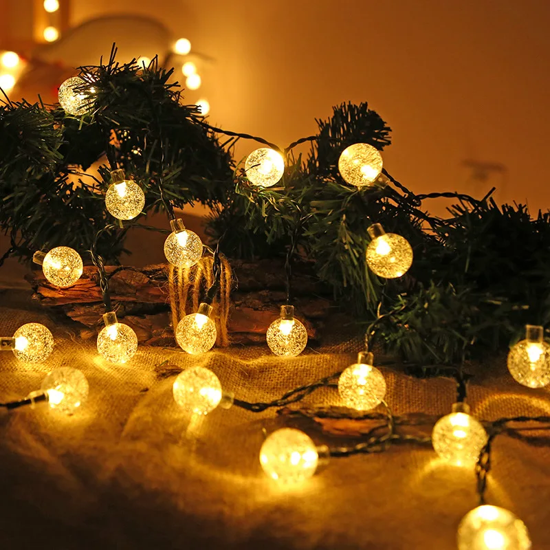 2023 Newest  Solar LED String Light Bubble Ball Light Christmas Light Garden Park Courtyard Decoration