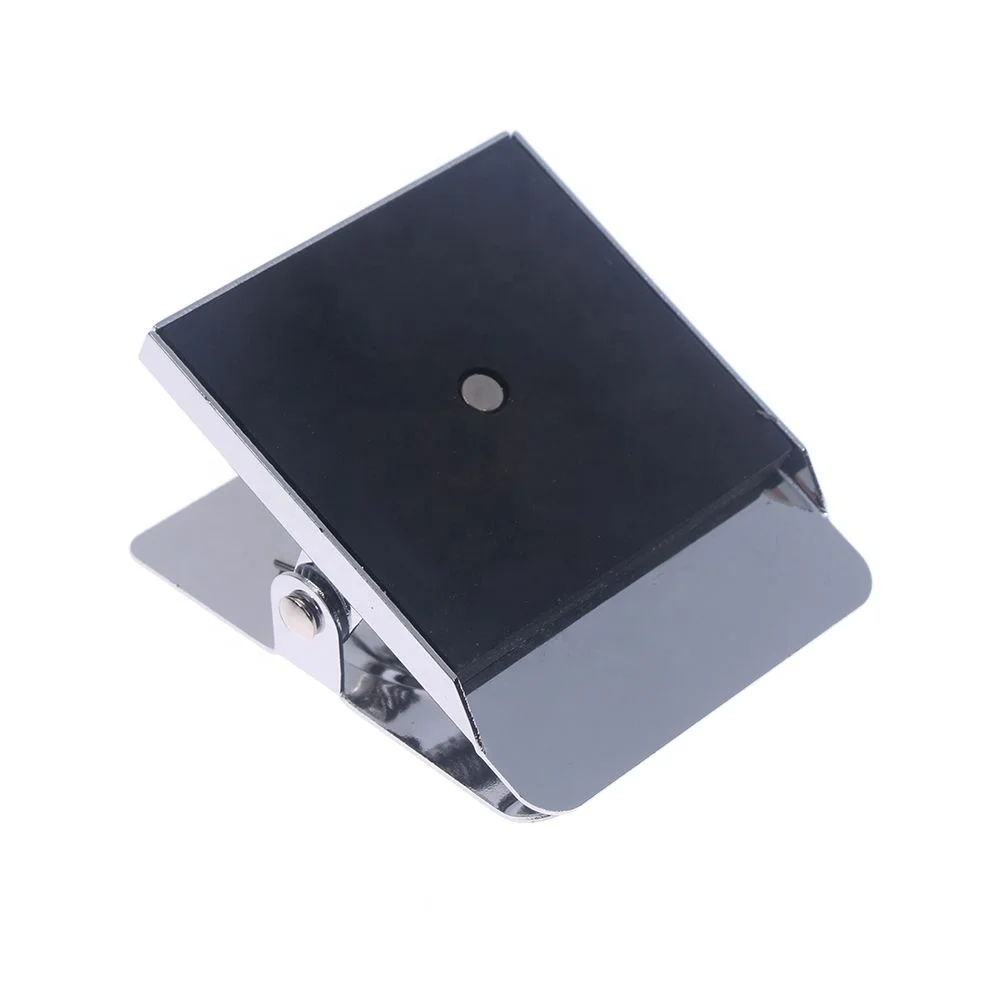 Magnet Hook Clips Refrigerator Spring Loaded Magnetic Wall Clip Memo Note Holder Silver