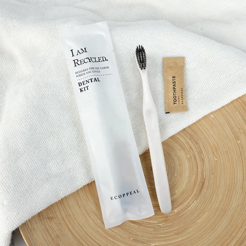 Eco Friendly  Global Recycled Standard Biodegradable Travel Size Amenities Supplies Kit for Hotel