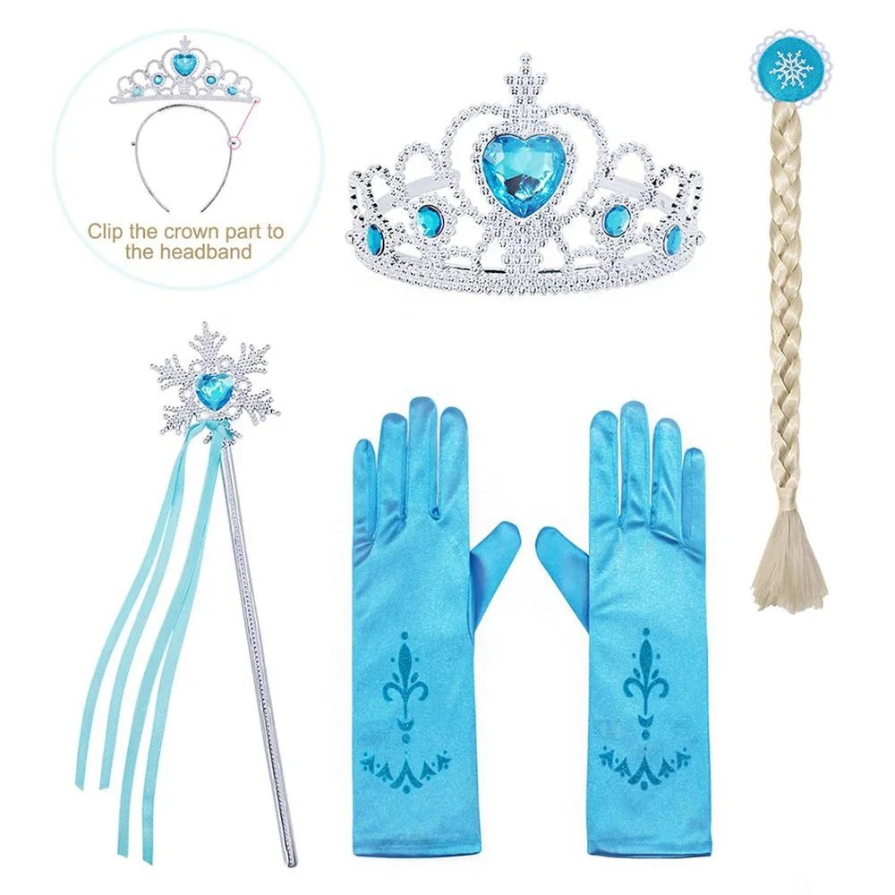 Halloween Cosplay Dresses Elsa Costume Kids Girls Princess Costumes Rapunzel Anna Elsa Snow White Fancy Dress With Jewelry Toy
