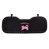 Black plush cat seat cushion for the back row