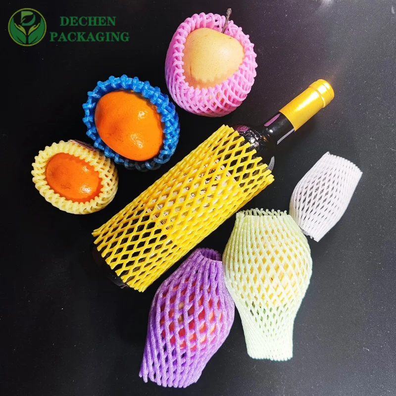 Fruit Pouch Net Protective Foam Sleeves Mesh Bag For Vegetables