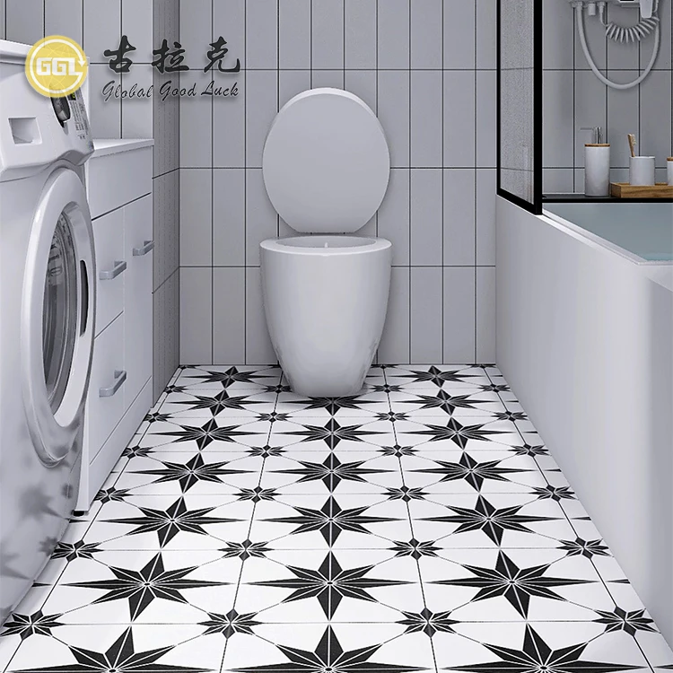 Square Flower Pattern Porcelain Porcelain Mosaic Tile