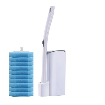 Disposable Cleaner Brush Toilet Brush with 10 Cleaning Refills