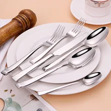 Y1122 Luxury Wedding Flatware Set Forged Cutlery Sets Luxury High Quality Stainless Steel 18-10 Restaurants Catering Cutlery