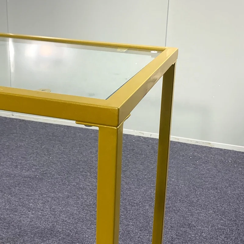 Small Hallway Tables Stainless Steel Leg White Tempered Glass Marble Top Luxury Hall Modern Mirrored Console Table With Storage