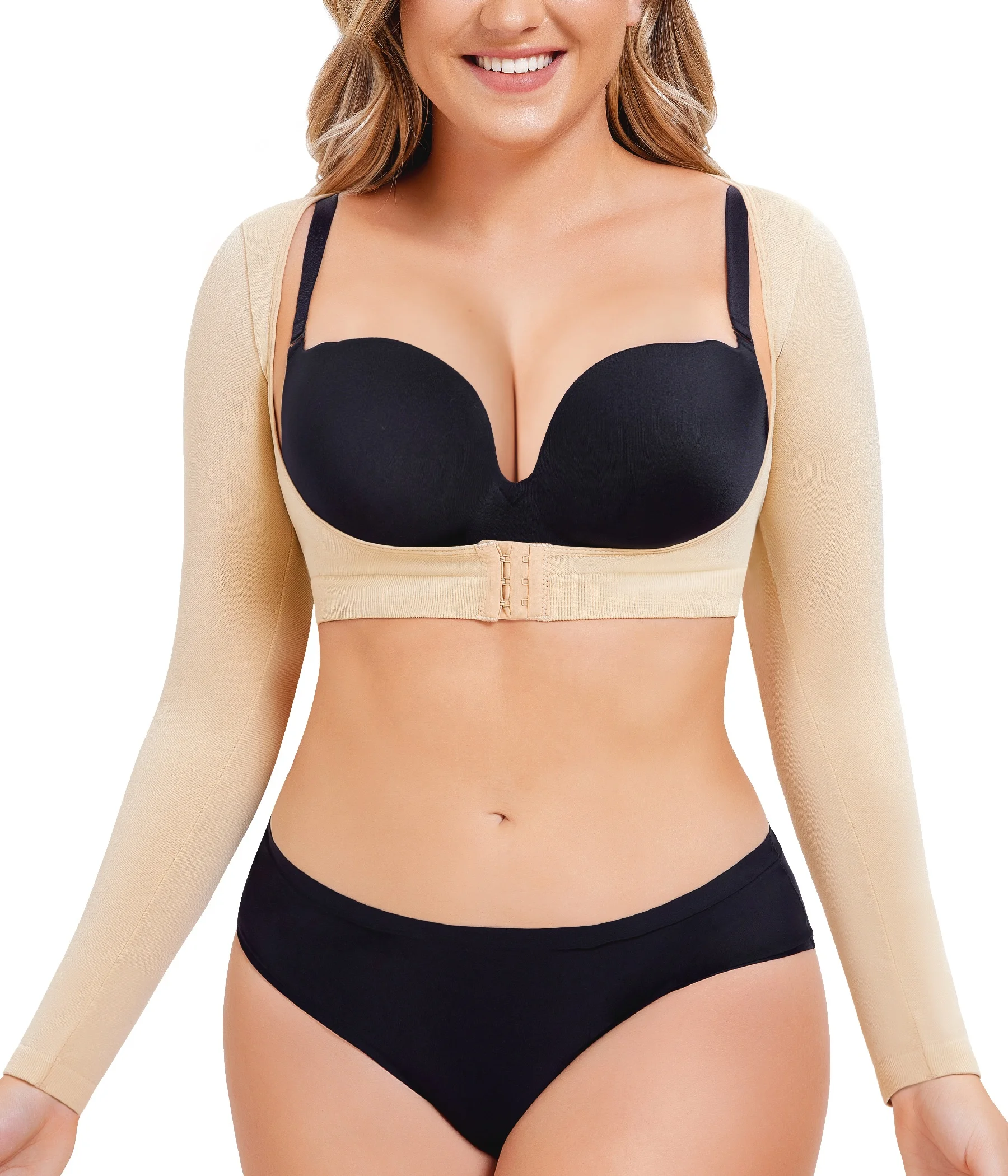 Arm Slimmer Compression Shaper Post Surgery Slimmer Sleeves Back Support Shapewear Tops Seamless Arms Lipo Compression Garments