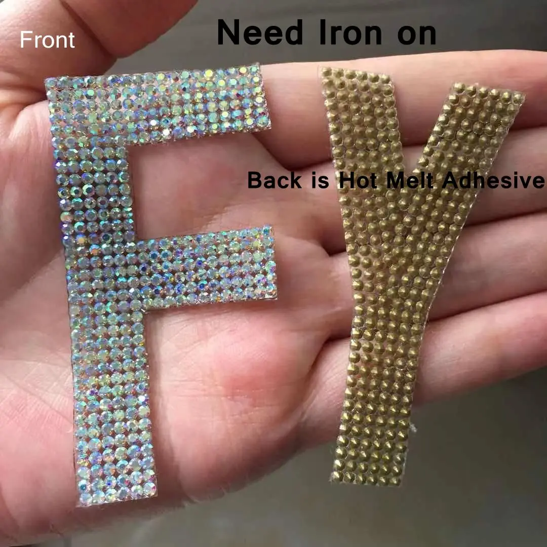 Rhinestone Letter Patches - Glittering DIY Possibilities