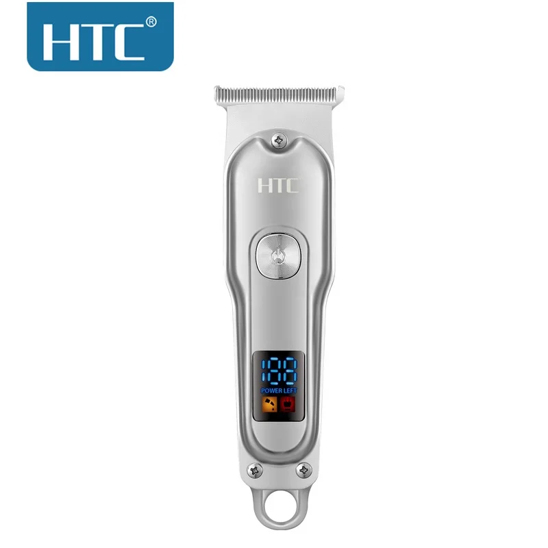 HTC AT-179 Профессиональный Металлический Электрический парикмахерский триммер для волос Беспроводная перезаряжаемая машинка для стрижки волос для мужчин