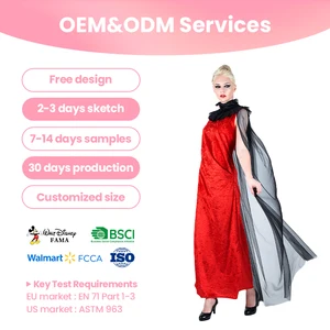 EN71 ASTM Approved Customizable Vampire Dress Adult Costume for US EU Market Celebrations