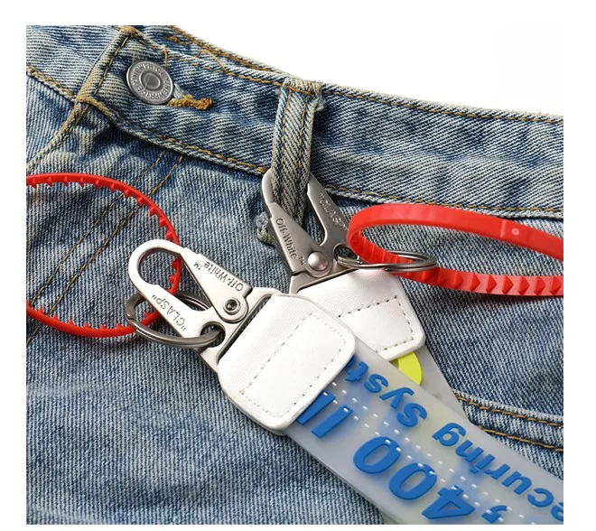 Off White Lanyard Pink Custom Acrylic Keychain Wholesale