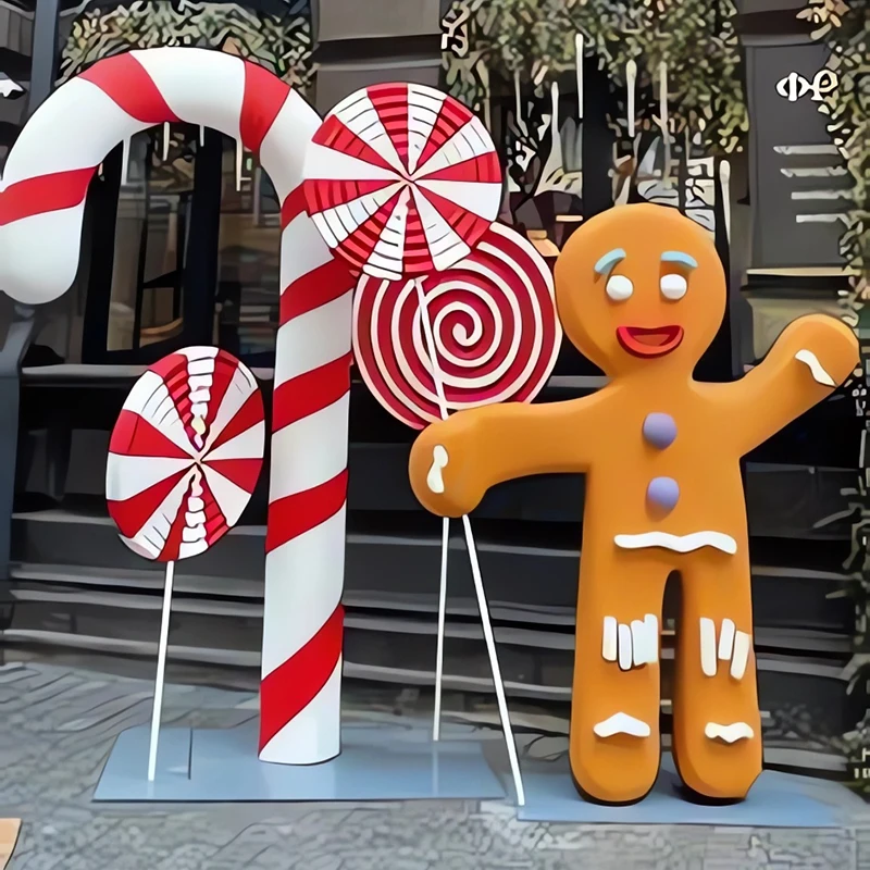 屋外商業樹脂クリスマスサンタ像等身大サンタクロース装飾