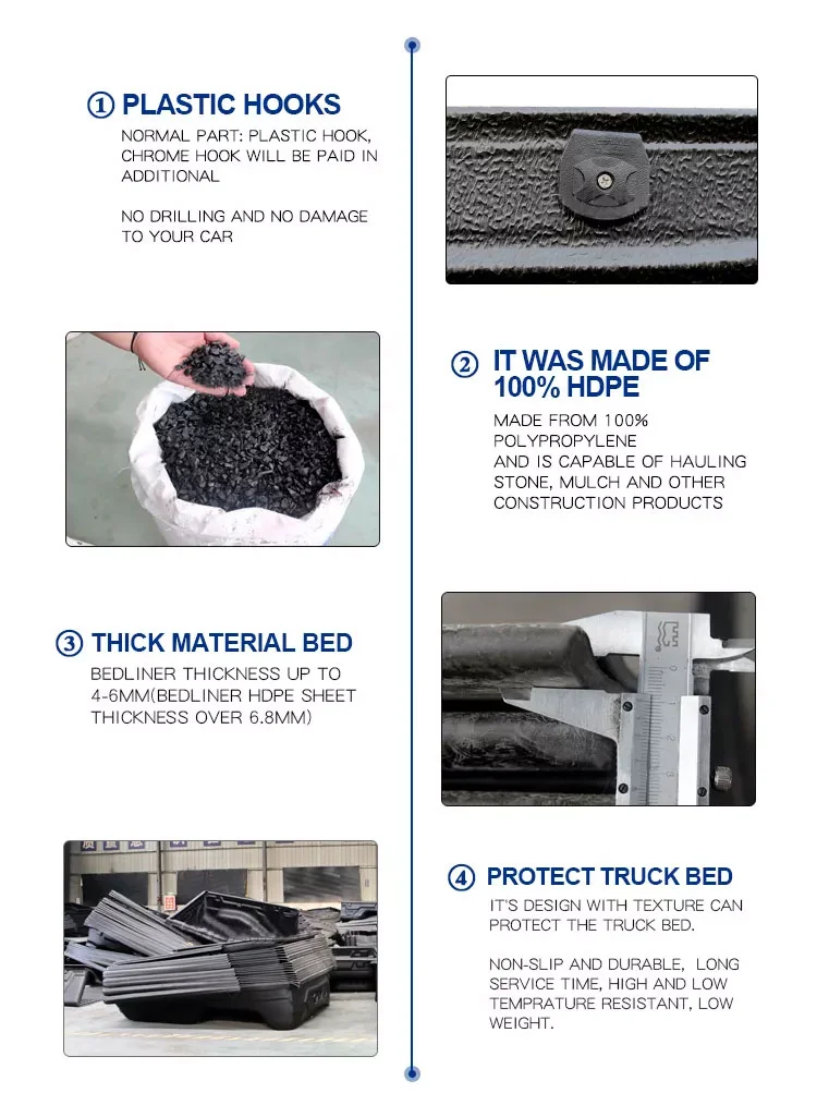 2023 Bd Insyte Autoguard Body Kit Pickup Trunk Bed Liners For Maxus T60