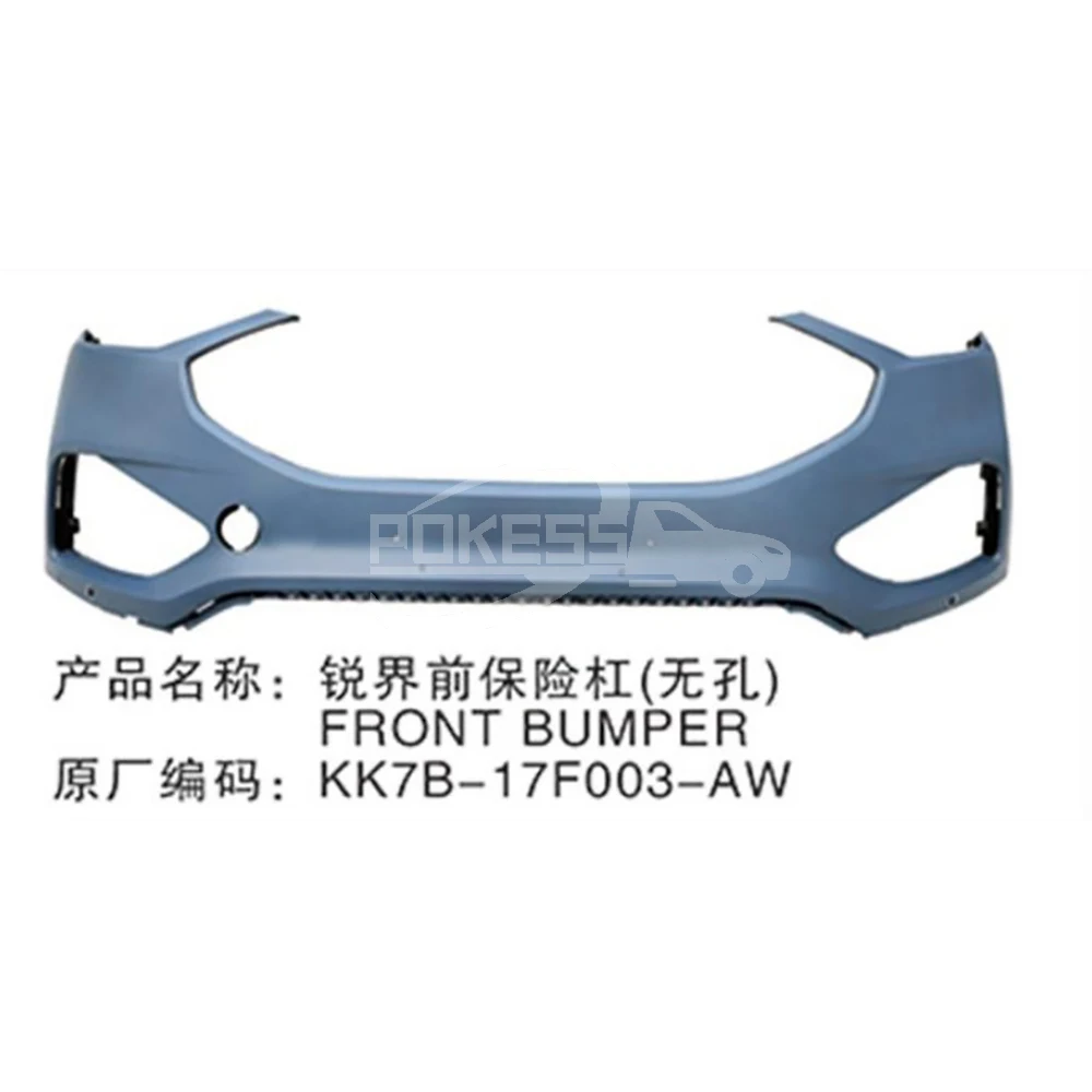 Front Bumper Ford Edge 2021 KK7BS17K819CAPRAA Front Bumper Without Hol... — 2