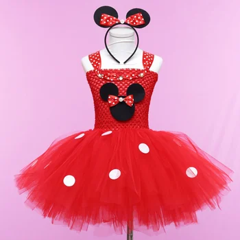 Girls' Halloween holiday party dress costume, children's Mickey Mouse Cosplay dress Mickey Princess Dress for girls