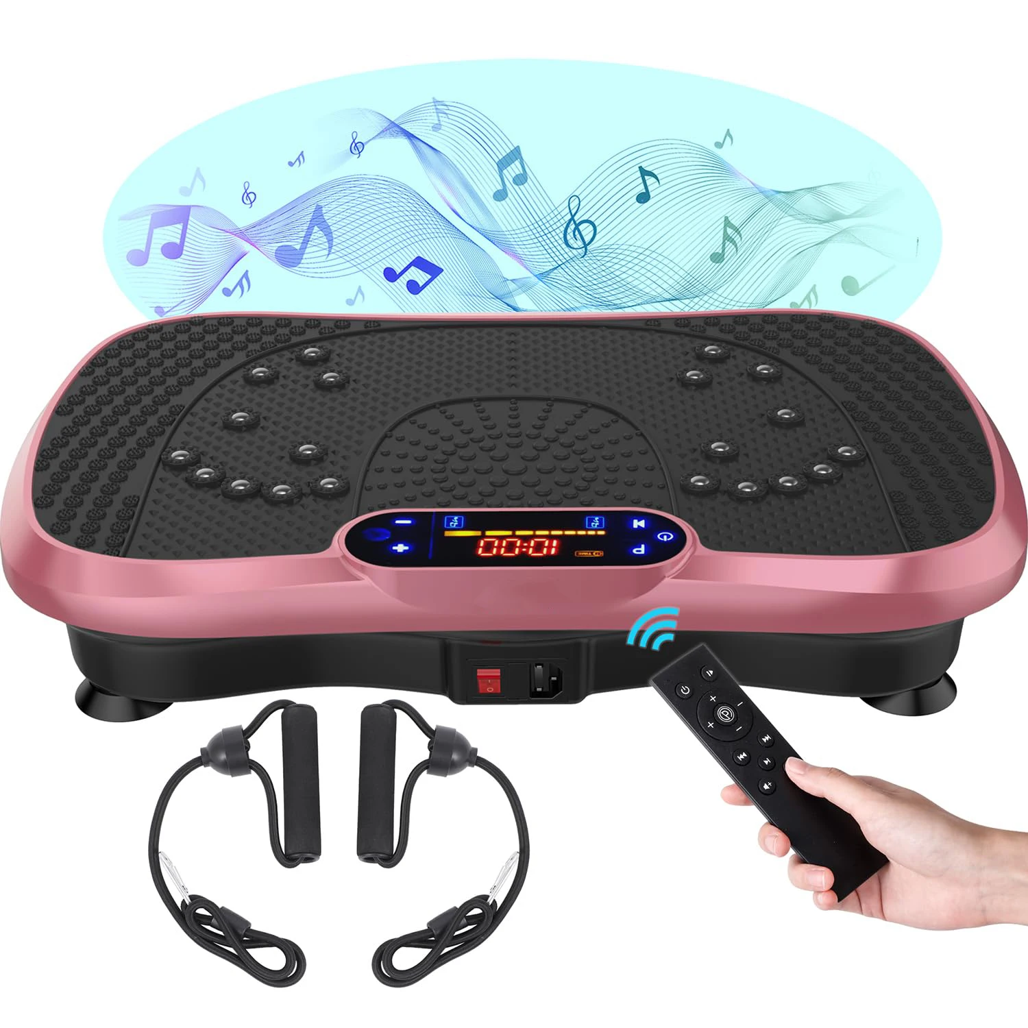 Electric Electromagnetic Sport Fitness Vibration Plate Exercise Machine with Remote Control for Home/Gym Use