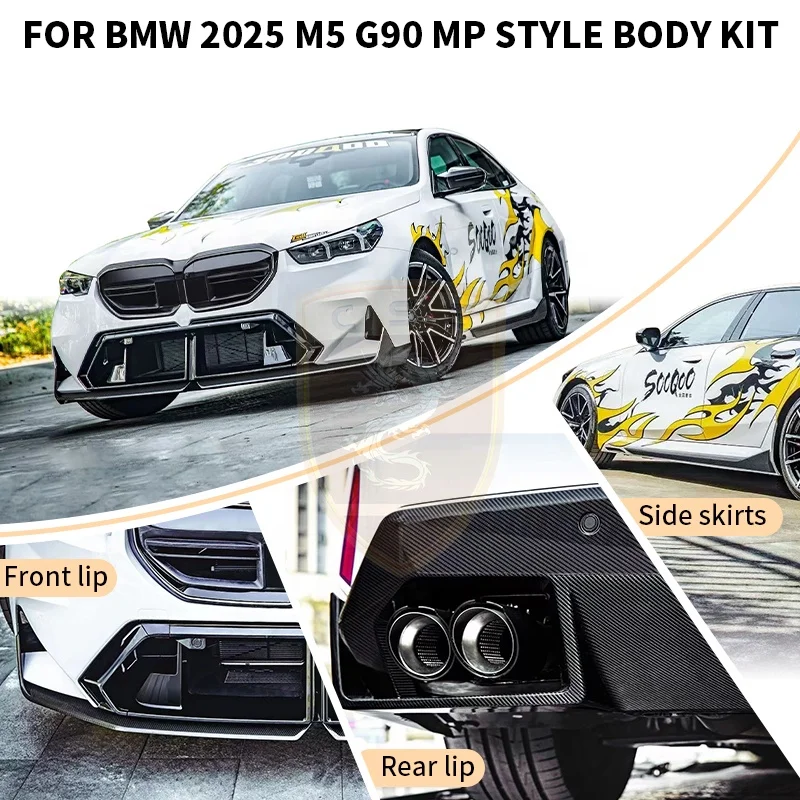 Dry Carbon Fiber M Performance Body Kit for BMW M5 G90 2025 Front Splitter Side Skirt Rear Lip Trunk Spoiler
