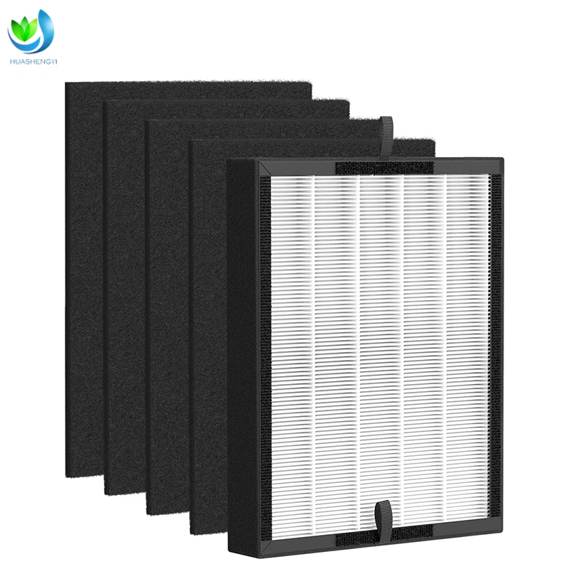 Walson High-Efficiency H13 HEPA & Activated Carbon Filter Replacement for Air Purifiers-Captures Allergens Mold VOCs & Smoke