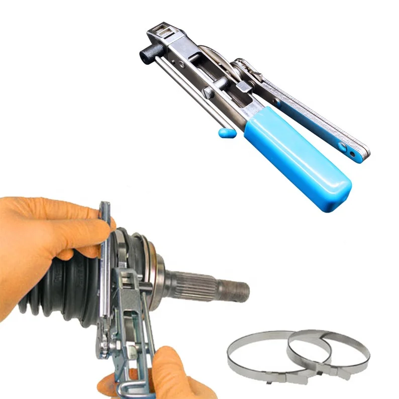 Red or Blue Handle Color CV Joint Boot Clamp Installer Banding Tool and Clamping Tool