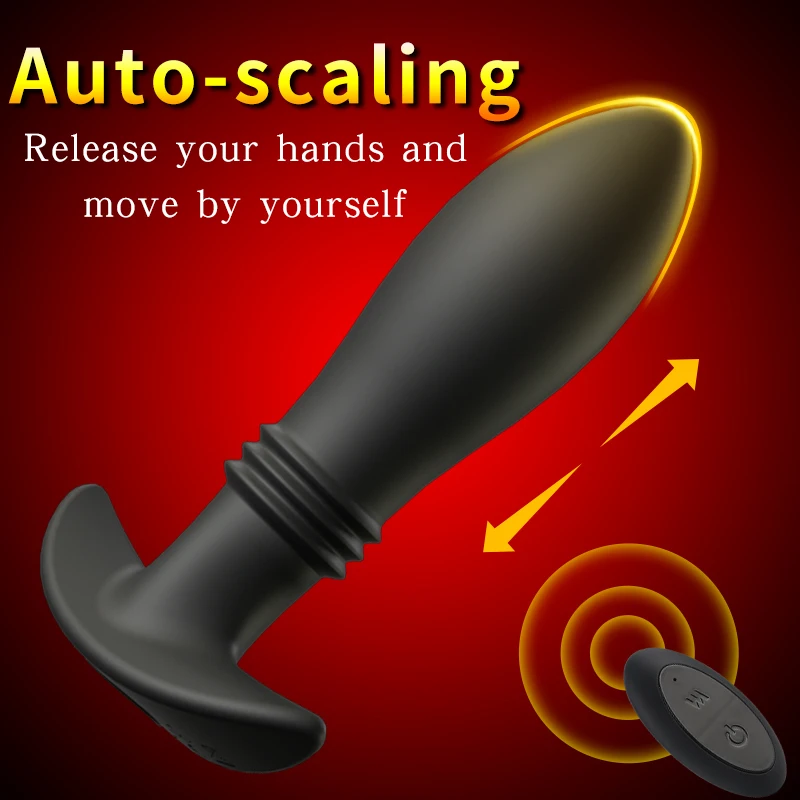 Clit Pussy Vaginal Massager Remote Wearable Butt Plug Stretch Expander Anal  Plug Vibrator for Men Women