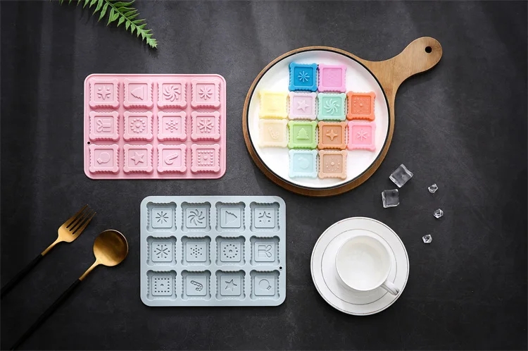 12 Different Christmas Theme Plate Silicone Mold for Baking Cake DIY Tool  Feature for Food Commercial Use supplier