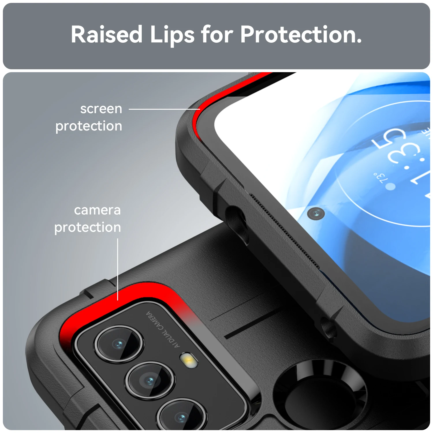 Rugged Shield Tpu Phone case for Motorola G24 Shock Proof Back Cover for Moto G04 Gplay 2024 G Stylus LM014