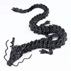 Dragon chinois noir en soie 45cm