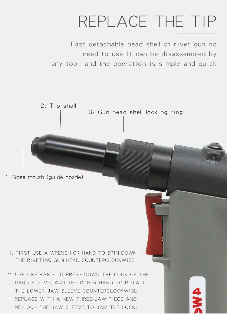 Pneumatic Power Rivet Tool Pro-3400xt4 from China
