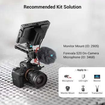 SmallRig Lightweight Cold Shoe Top Handle, Grip for DSLR Camera Cage, Universal Top Handle with 5 Cold Shoe Adapters and Cold detail image
