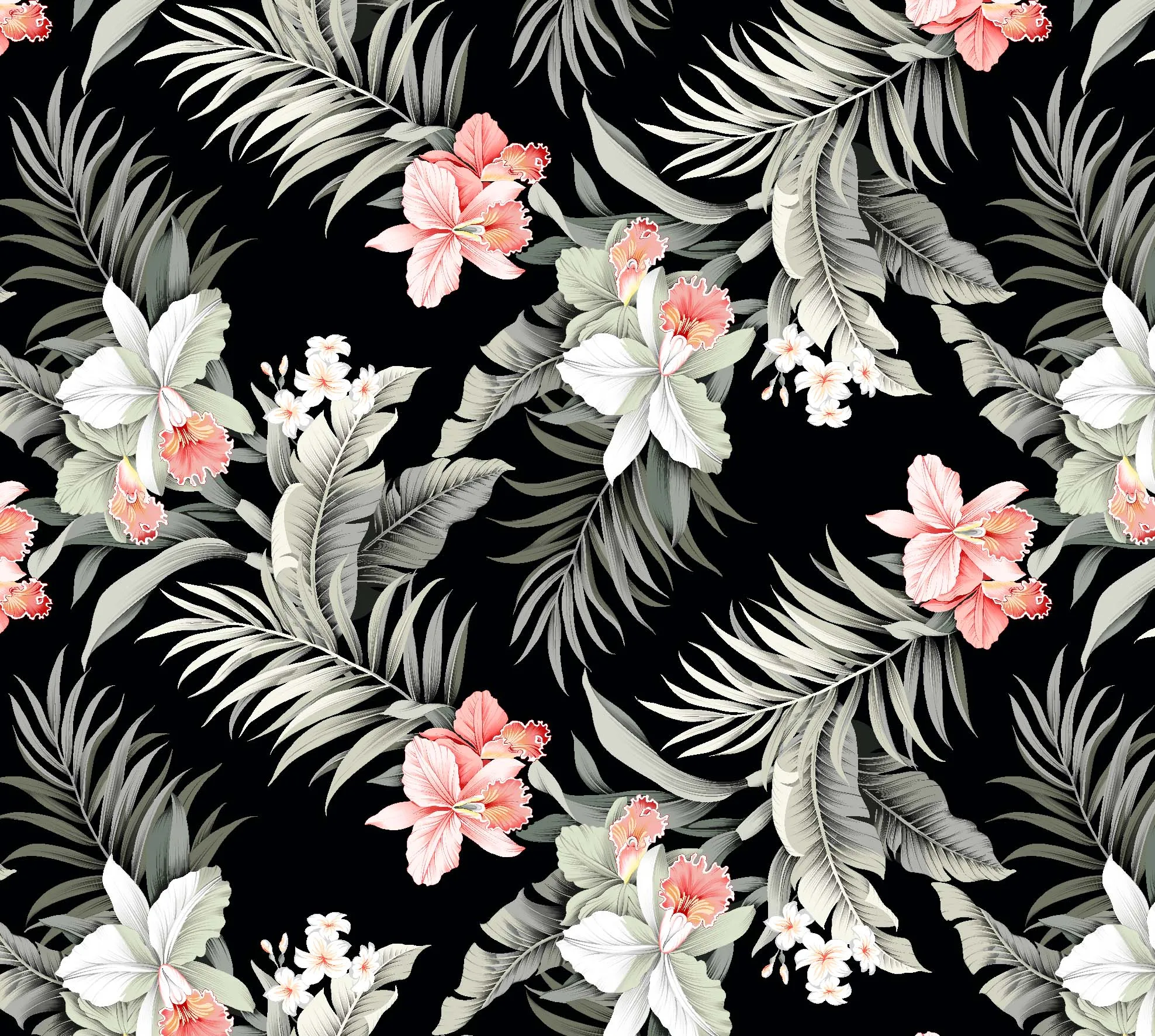 Цветочная 100% вискозная ткань простая с принтом для женской