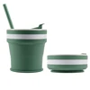 Green with lid&straw