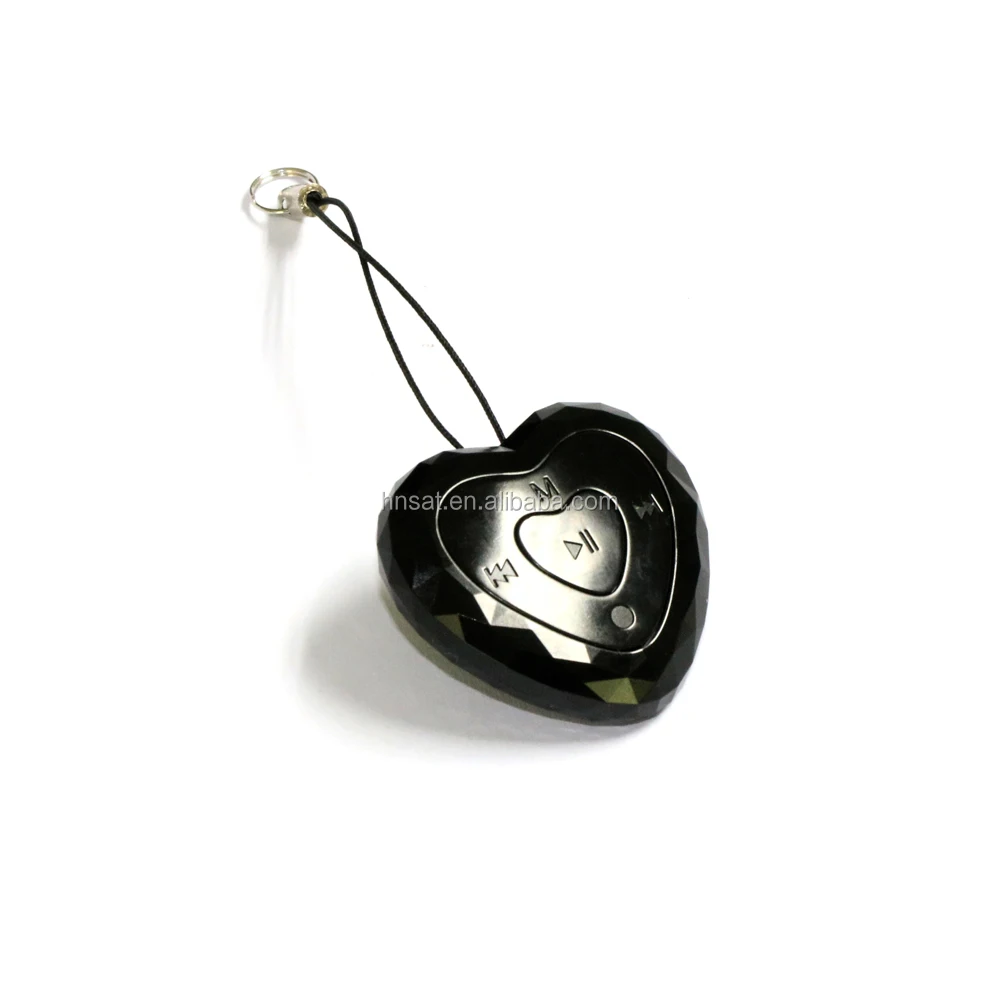 Digital Voice Activated Recorder Upgrade Heart Shape Necklace Audio Recorder Small Keychain Audio Recording Device