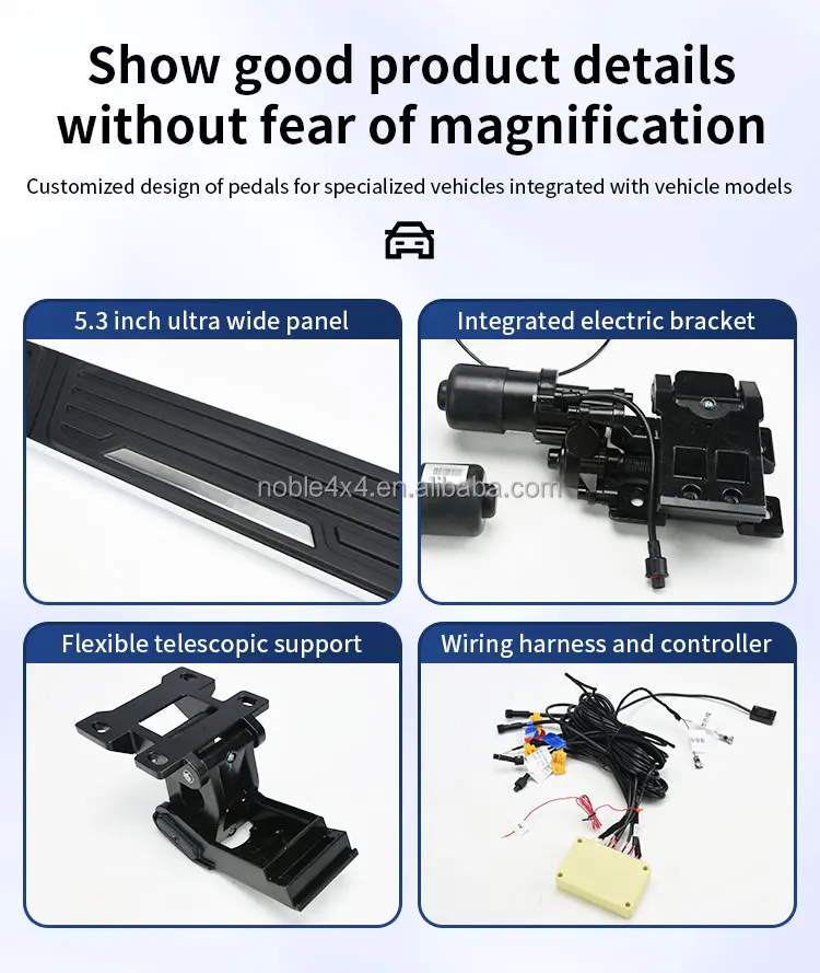Waterproof and Rust-proof Aluminum Alloy Electric Side Step for TOYOTA Land Cruiser LC200 Power Running Board supplier