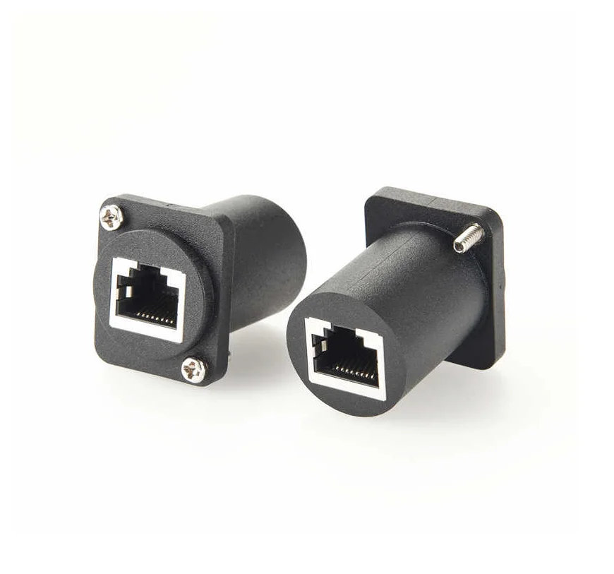 RJ45 Female-Female Feedthru D Series Panel Mount