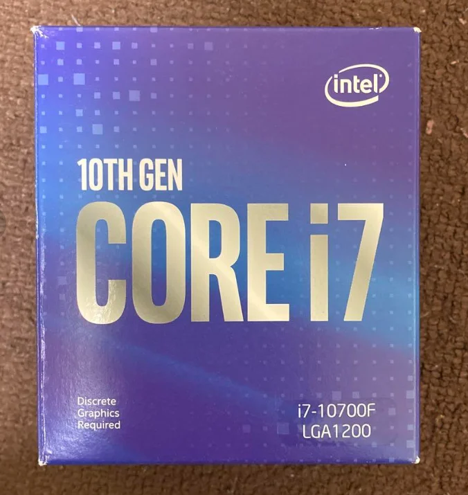 Intel Core I7-10700F CPU Boxed Desktop Processor 8 Cores up to 4.8GHz Without Processor Graphics LGA1200  400 Series Chipset 65W
