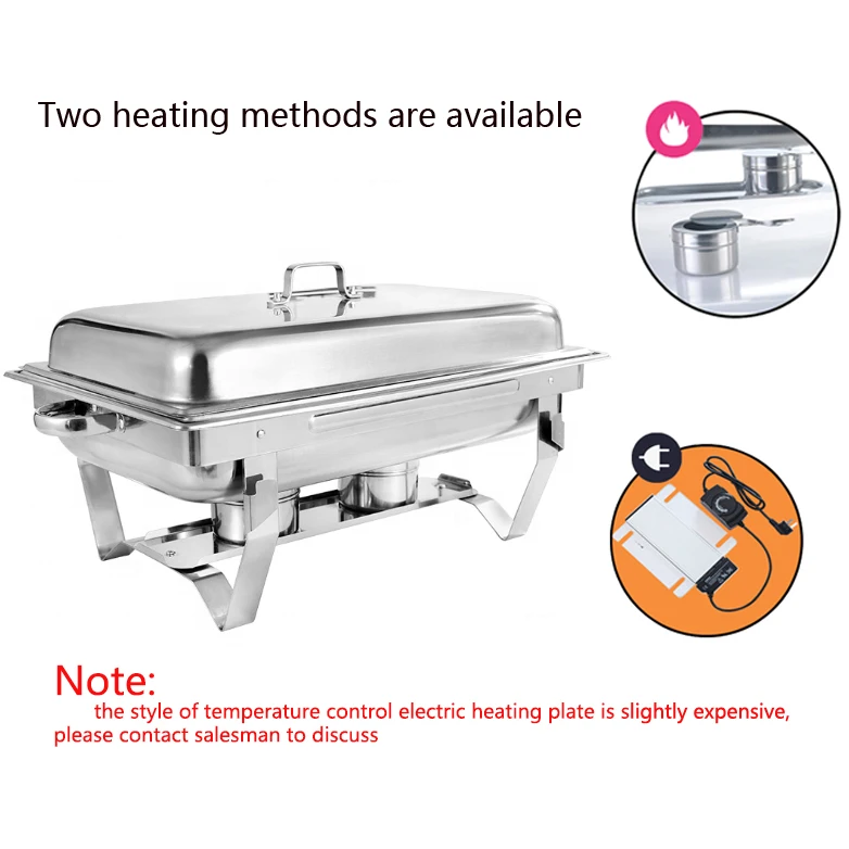 Wholesale Indian Chaffing Dish Rectangle Electric Buffet Food Warmer