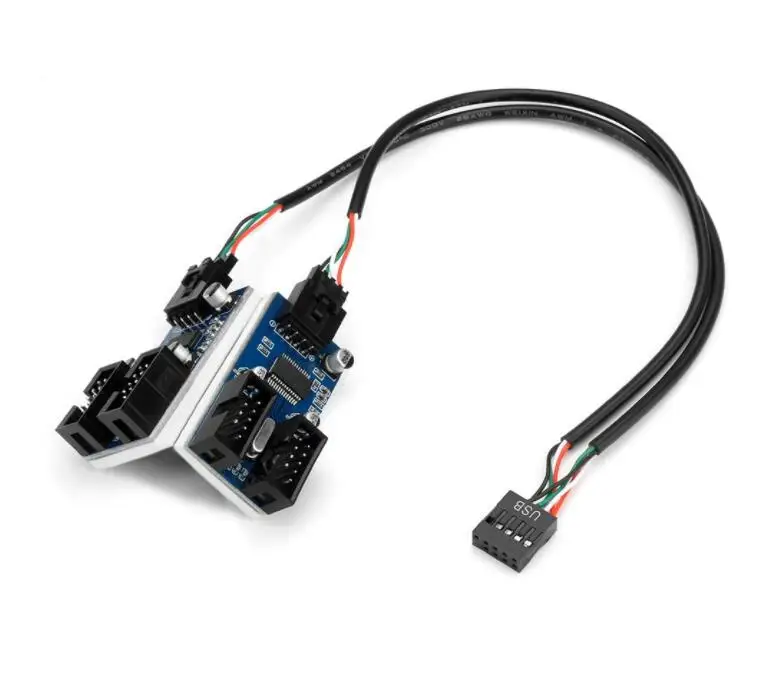 Amazon.co.jp: Kalolary 9ピンUSBヘッダー 増設 オス1〜4メス