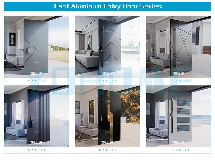 China Top Manufacturer High Quality American Pivot External Security Doors for House Wooden Front Entry Exterior Door