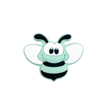 Manufacturer Supply Cartoon Silicone Teething Beads Loose Beads Accessories for Bee Baby Teething Jewelry Making Toys Wholesale