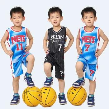 Kids Nets Basketball Sets Fashion Children All Stars Basketball Jersey and Shorts Clothes Boys Girls Utah Basketball Vest Suits