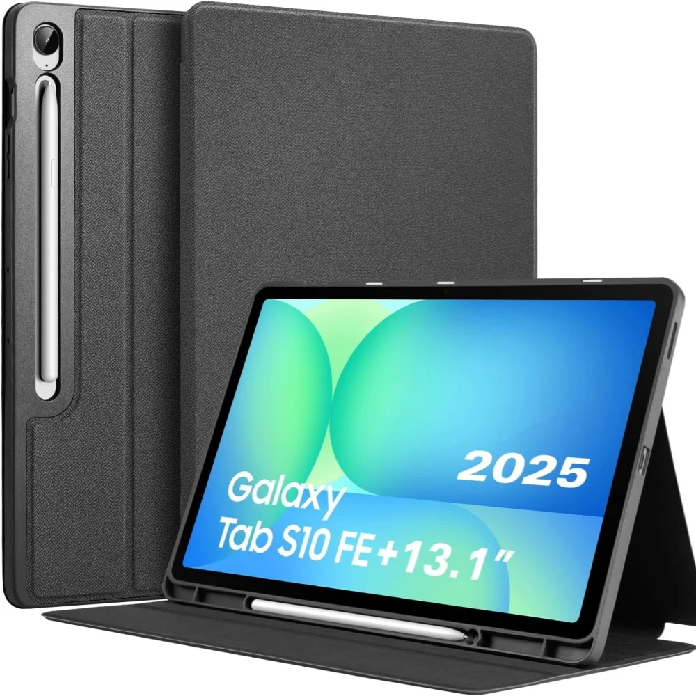 Protective Case For Samsung Galaxy Tab S10 Fe Plus 2025 13.1-Inch Non-Slip Multi-Angle Standauto Wake/Sleep Pen Holder Laudtec